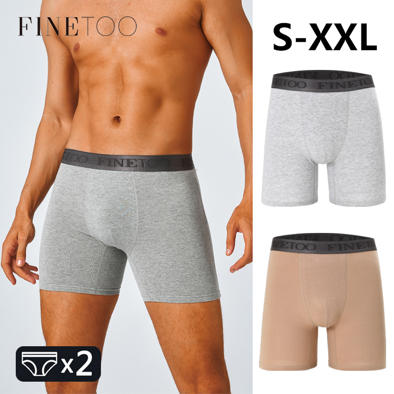 Boxer Brief Pack Cotton - 2pcs Celana Boxer Panjang Katun Untuk