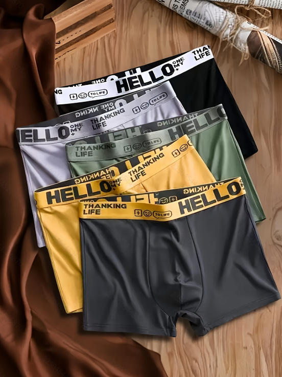 Multi Pack Underwear - Celana Boxer Pria Bahan Sutra Susu