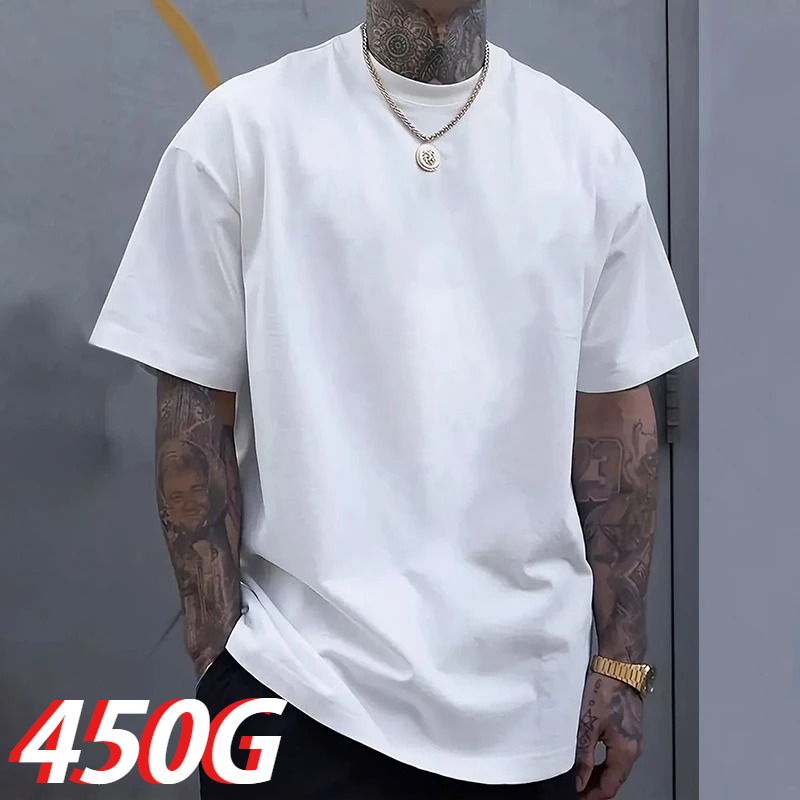 Undershirt Crew Neck - Kaos Katun Berat 450g Double Yarn