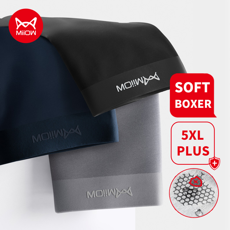 Boxer Brief Pack Cotton - MiiOW 3 Buah Pakaian Dalam Boxer