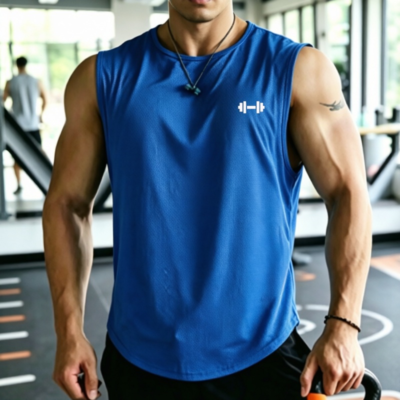 Tank Top Pria 2026 Bahan Mesh  - Undershirt Crew Neck ulasan dan harga