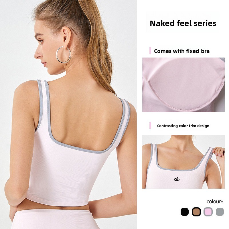 Tank Top Yoga Wanita Musim Pan - Tank Top Ribbed ulasan dan harga